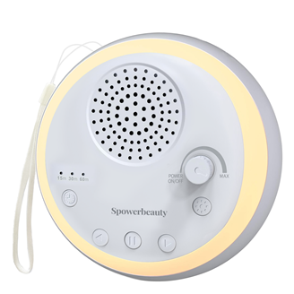 Spowerbeauty portable white noise sound machine 16 soothing sounds for baby adults sleeping relaxation meditation